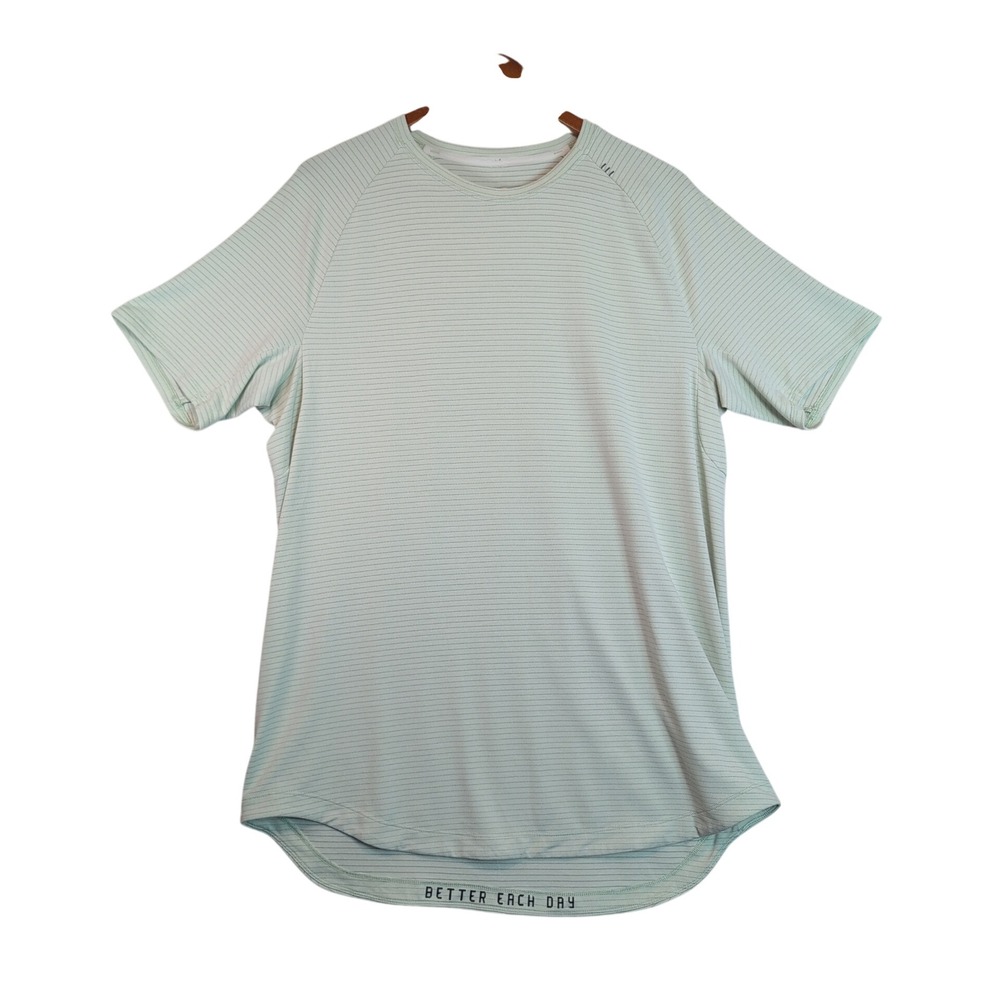 Lululemon Drysense Training Short Sleeve Shirt Mens XL Mint Green Athleisure Run